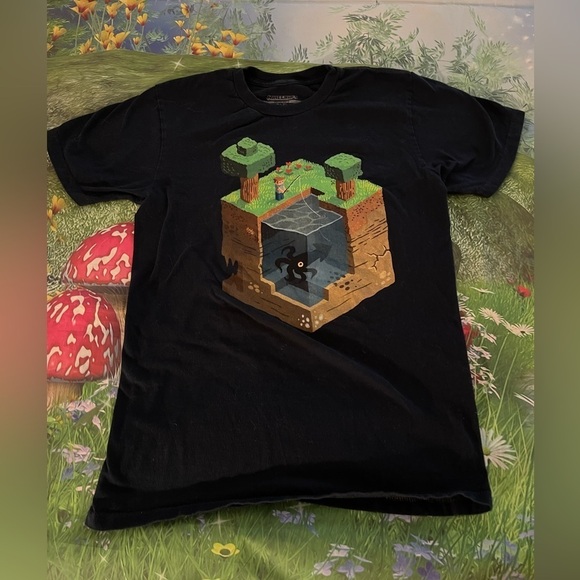 Minecraft A Day in The Blocky Life, Small/Youth, Navy, Preowned - Picture 2 of 6